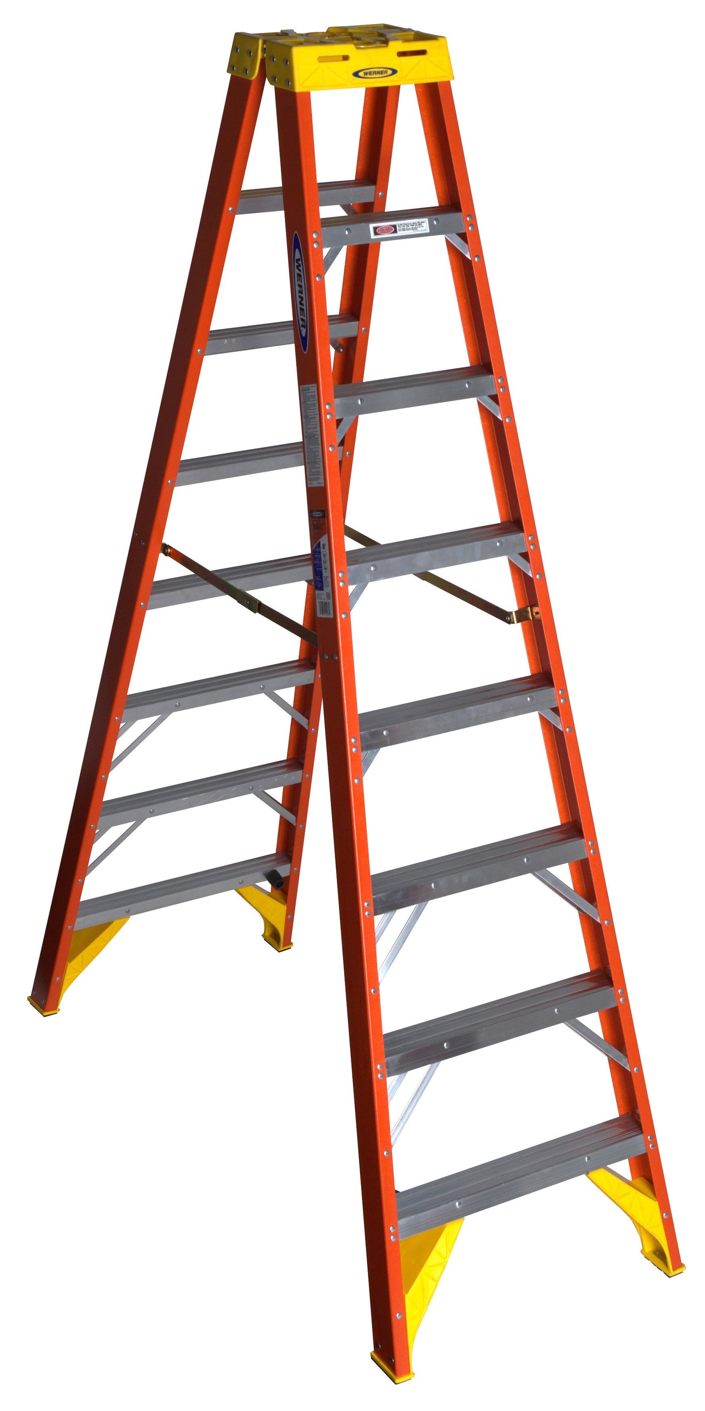 Werner Twin Stepladder | 300lbs | Fiberglass