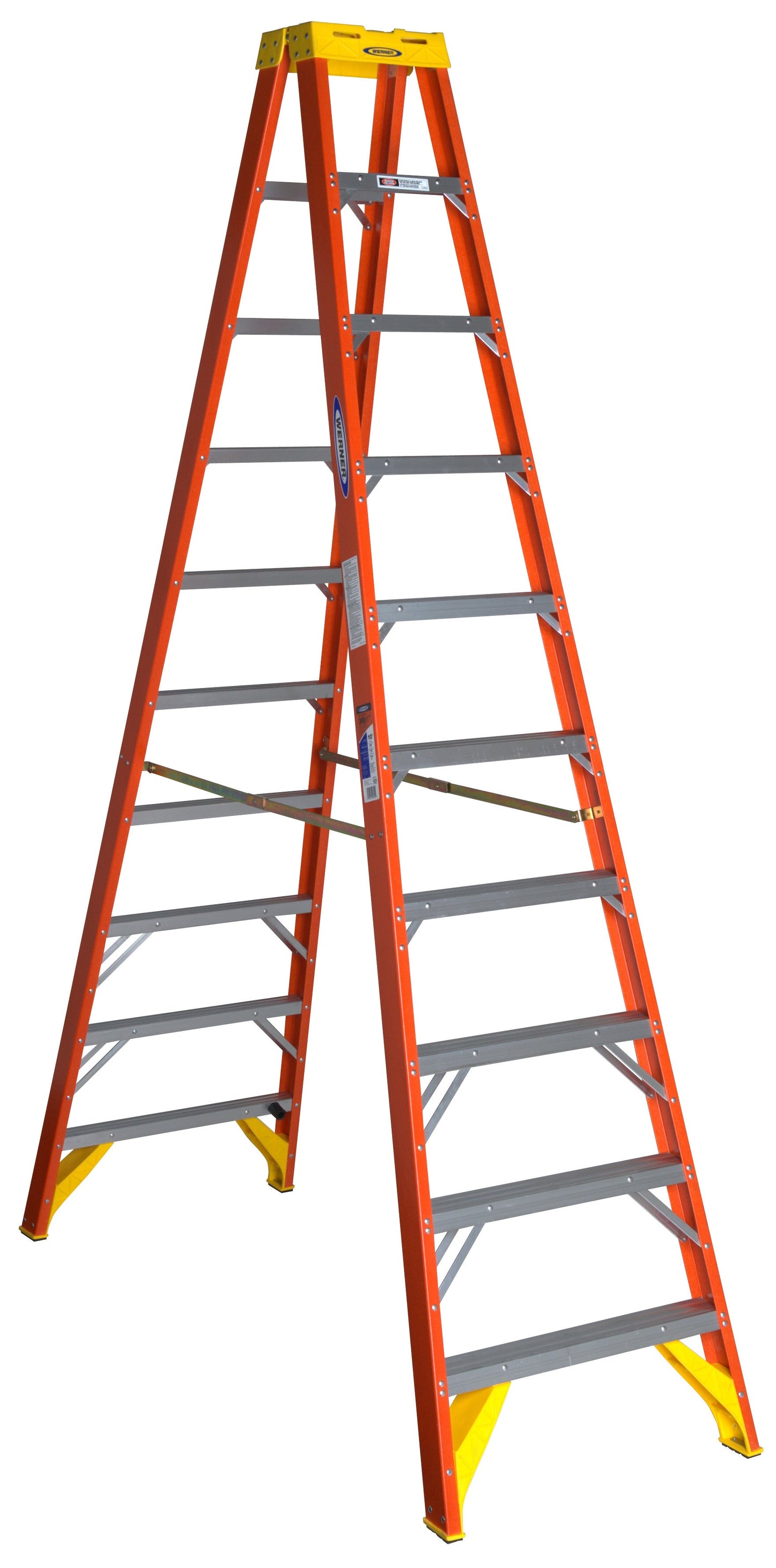 Werner Twin Stepladder | 300lbs | Fiberglass