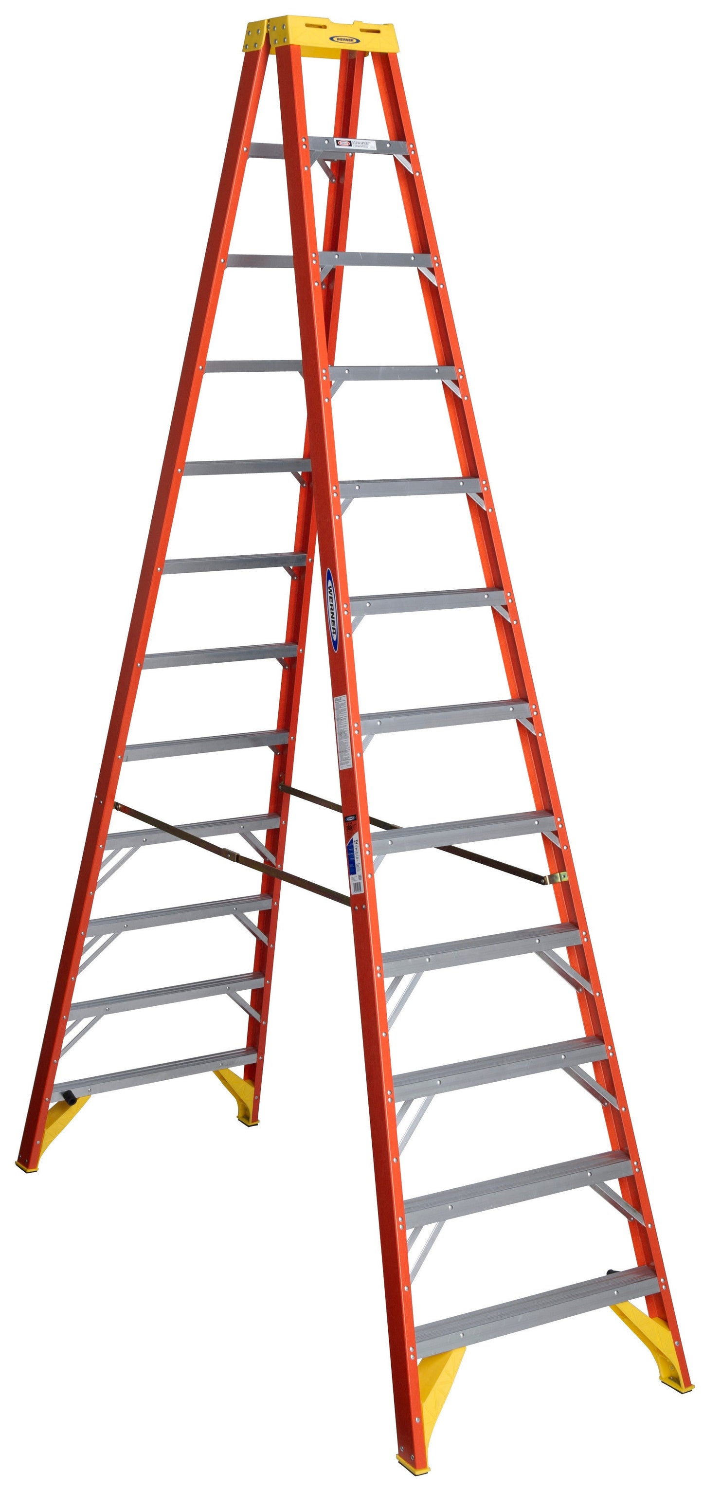 Werner Twin Stepladder | 300lbs | Fiberglass