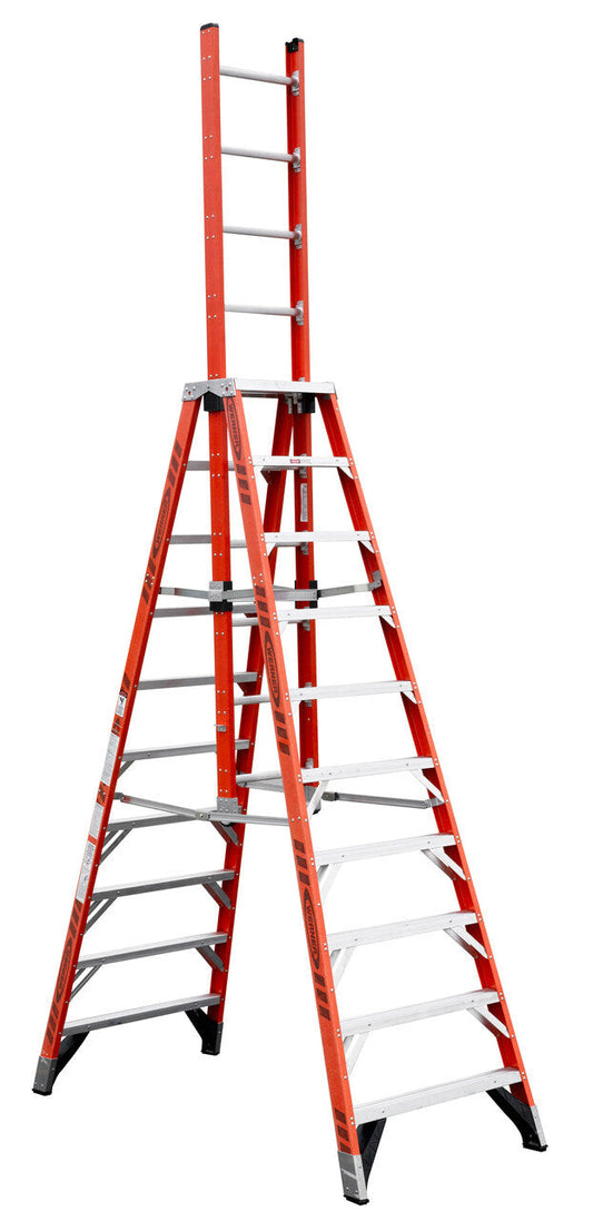 Werner Fiberglass Extension Trestle Ladder / T7410