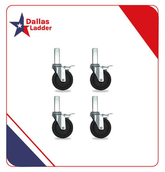 5″ Locking Caster Wheel for Baker/Perry Scaffolding (4 Pack)
