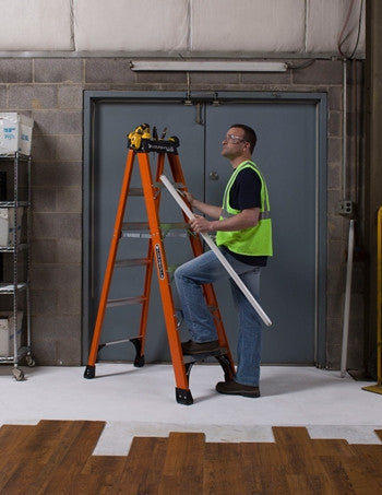 Fiberglass Stepladder by Louisville Type IAA - In Use