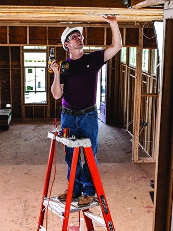 Pinnacle Platform Ladder by Louisville Type IA - In Use